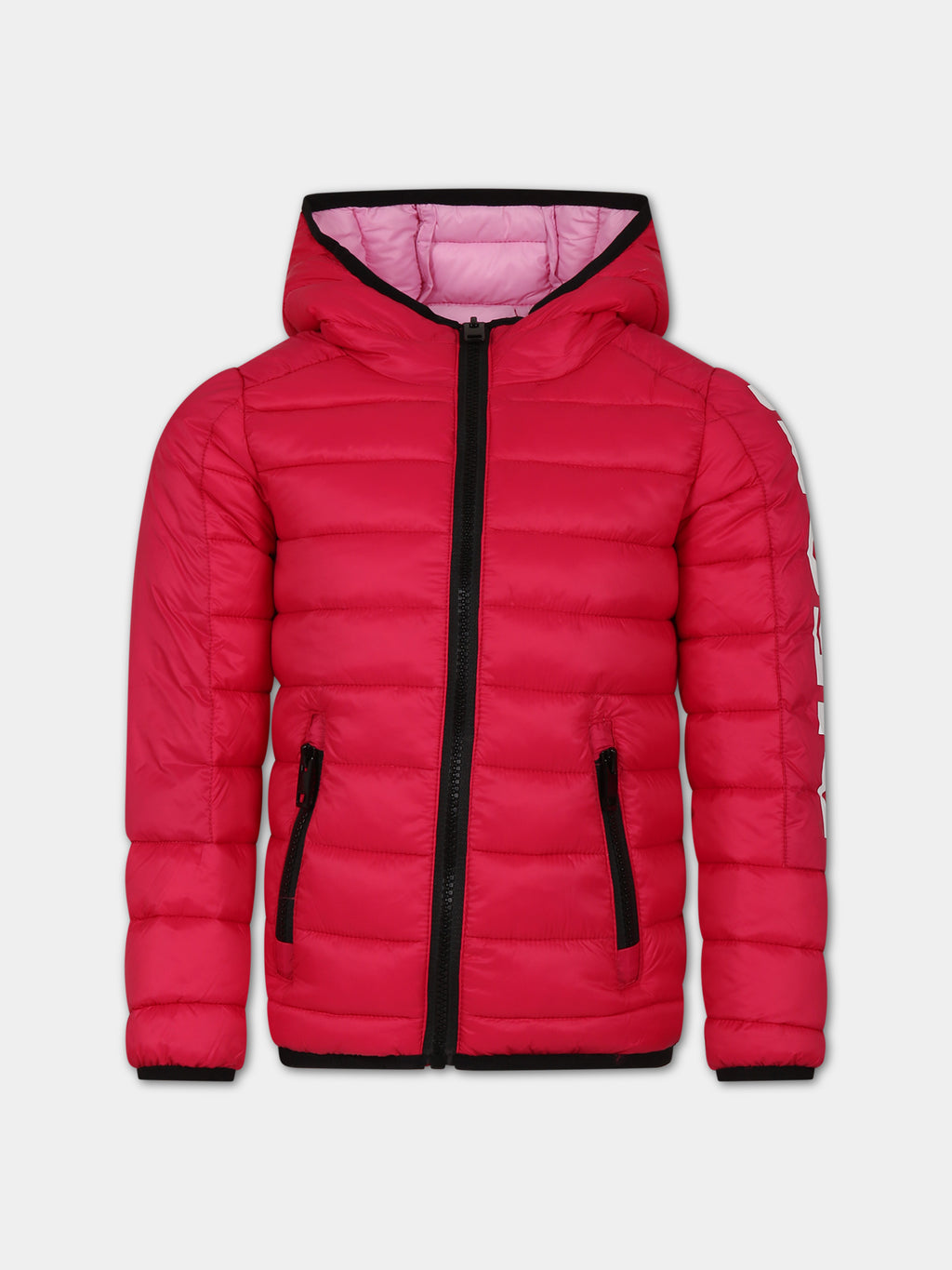 Fuchsia down jacket for kids